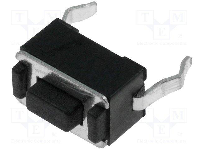 Inter a poussoir pour ci off-(on) 3.5x6mm h= 4.3mm  0.05a / 12vdc