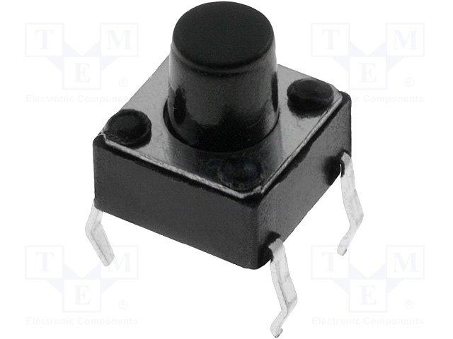 Inter a poussoir pour ci off-(on) 6x6mm h= 7mm  0.05a / 12vdc