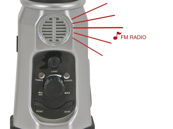 Lanterne dynamo a led - radio integree