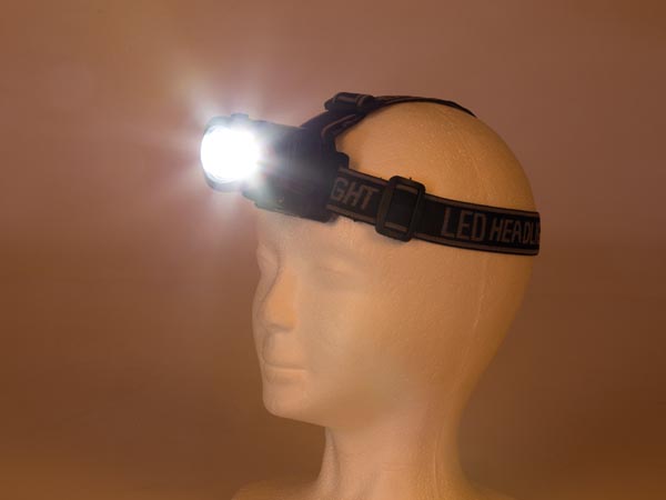 Lampe frontale a 23 led blanches ultralumineuses