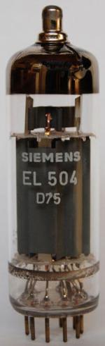 Tube electronique el504 pentode 9 pins ( noval )