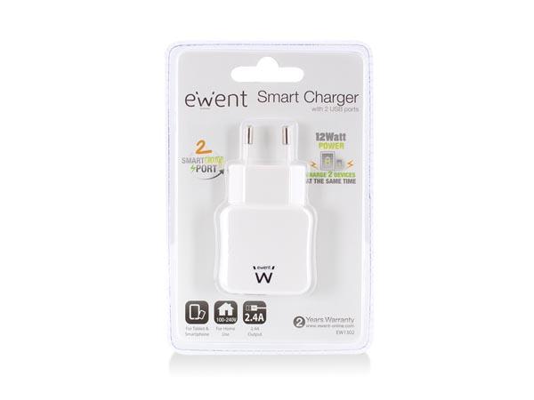 Chargeur usb intelligent 2 ports - 2.4 a