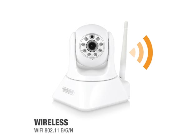 Caméra ip full hd 1080 p pan/tilt - wifi - avec application - blanc