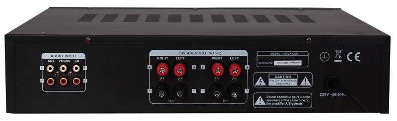 Amplificateur hifi 2x 80w 20hz - 22khz entrée ligne + phono sorties 4 hp