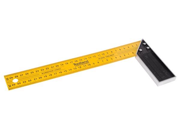 Equerre de montage graduée 30cm en acier trempé ; poignée en aluminium