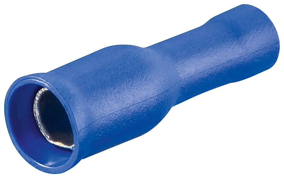 Cosse à sertir cylindrique 5mm bleue mâle pour câble de 2.5mm2