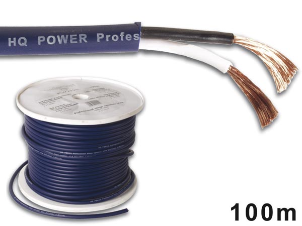 Cable haut-parleur professionnel 2 x 2.50mm? bleu