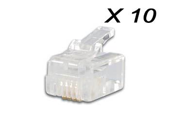 Blister de 10 x fiches rj11 ( ft64 )