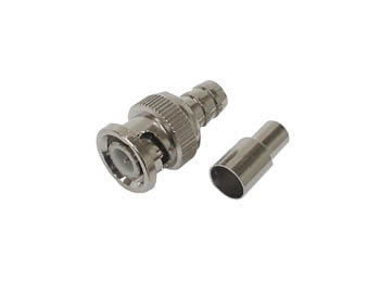 Blister de 10 x fiche bnc mâle à sertir pour câble 50ohm