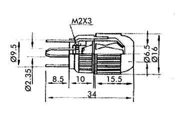 Blister de 2 x fiche tv mâle 9.5mm