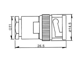 Blister de 2 x fiches bnc mâle à souder pour câble 75ohm