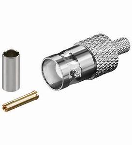 Blister de 2 x fiche bnc femelle pour câble 75ohm a sertir
