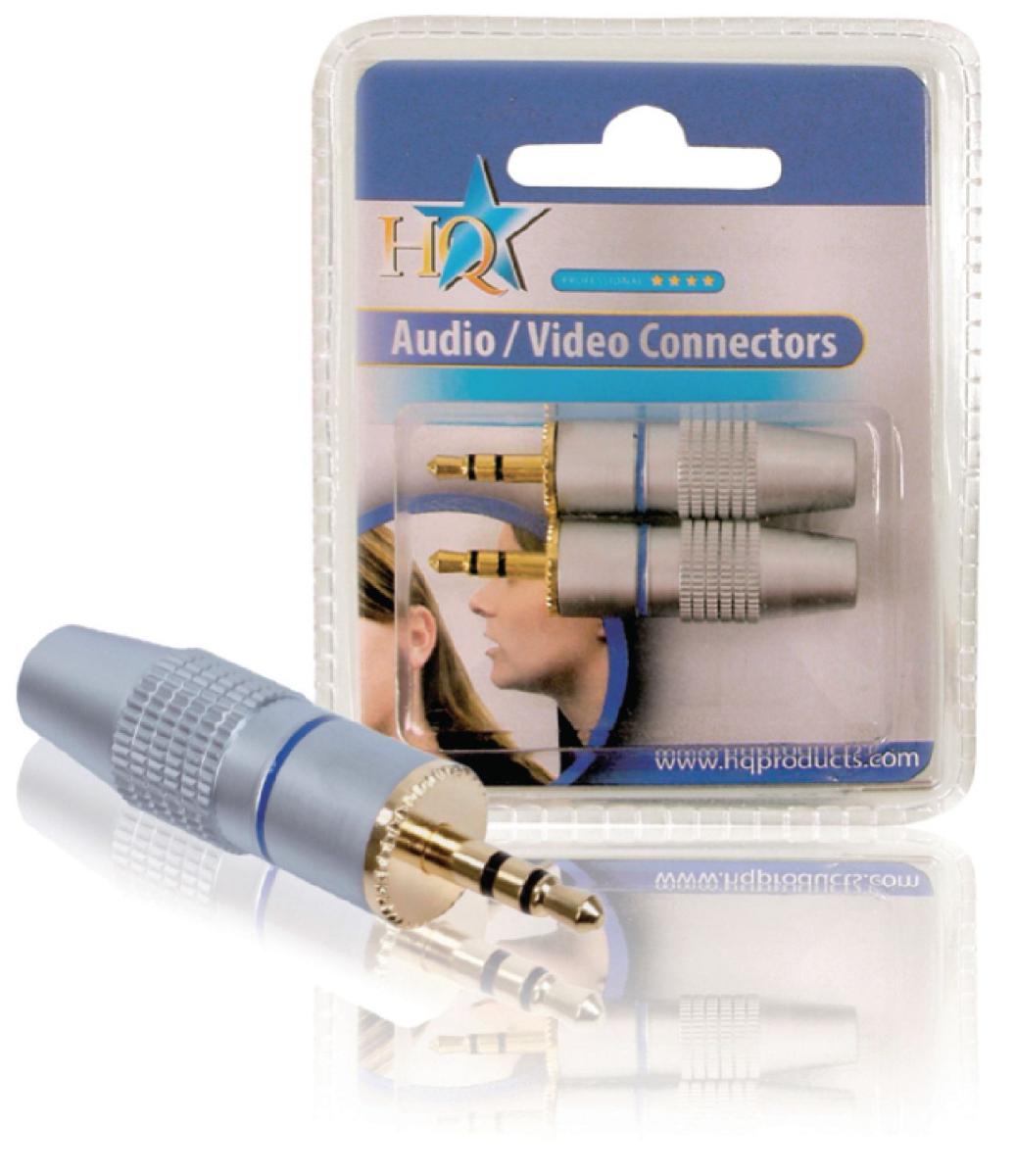 Lot de 2 x fiche jack 3.5mm male stereo metal haute qualite
