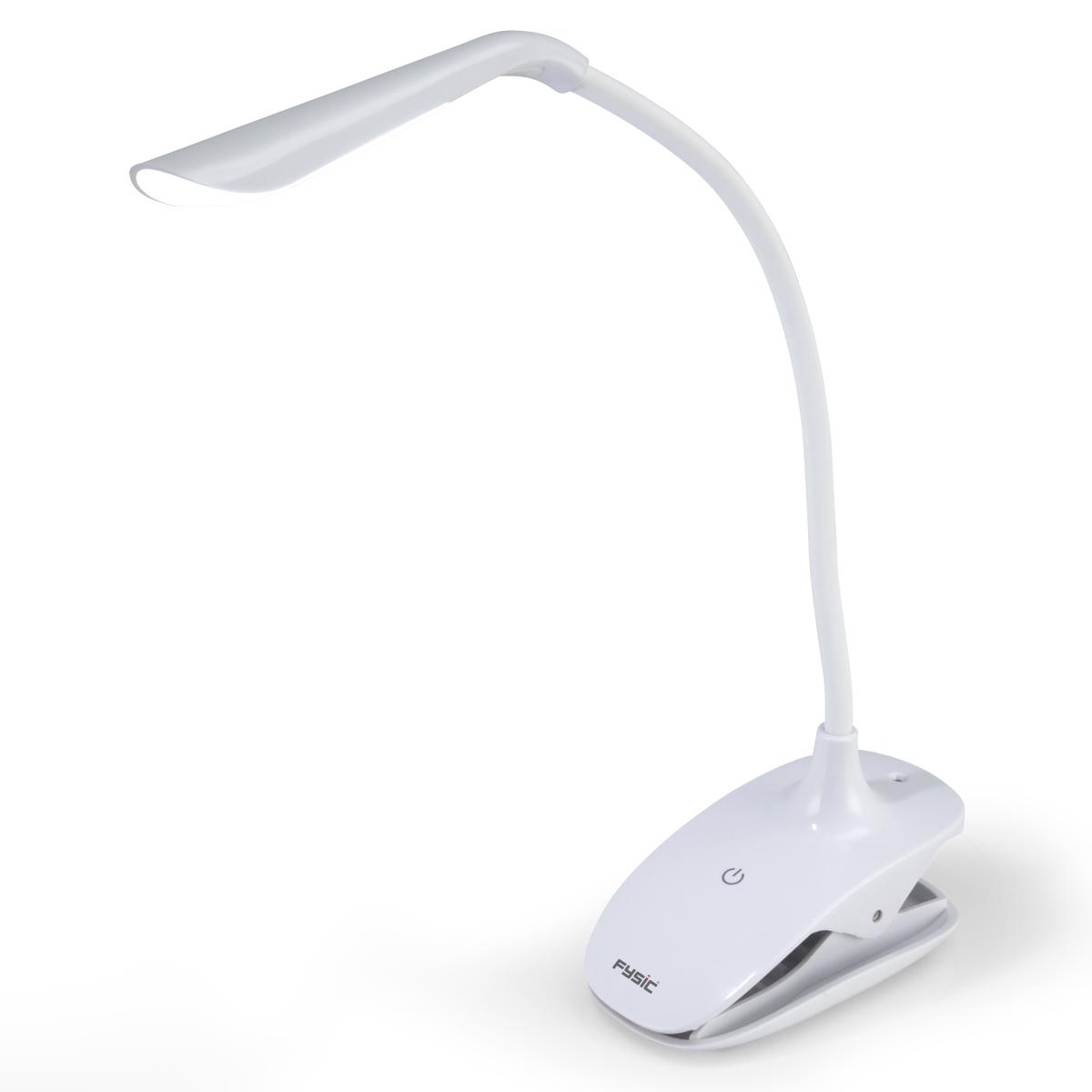 Lampe led rechargeable avec pince - blanc