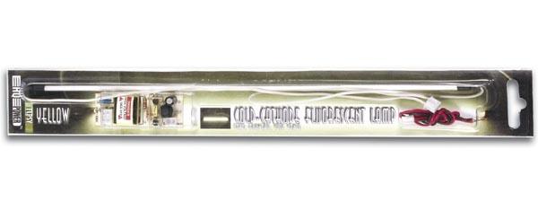 Tube fluorescent 12v 400ma d=4 mm l=300 mm jaune + alimentation