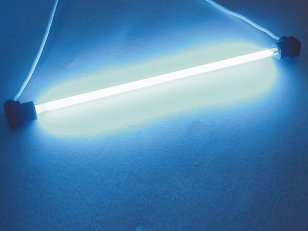 Tube fluo 4x100mm bleu
