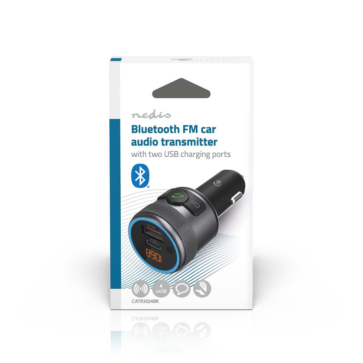 Transmetteur fm audio voiture / appels mains libres / bluetooth / charge rapide