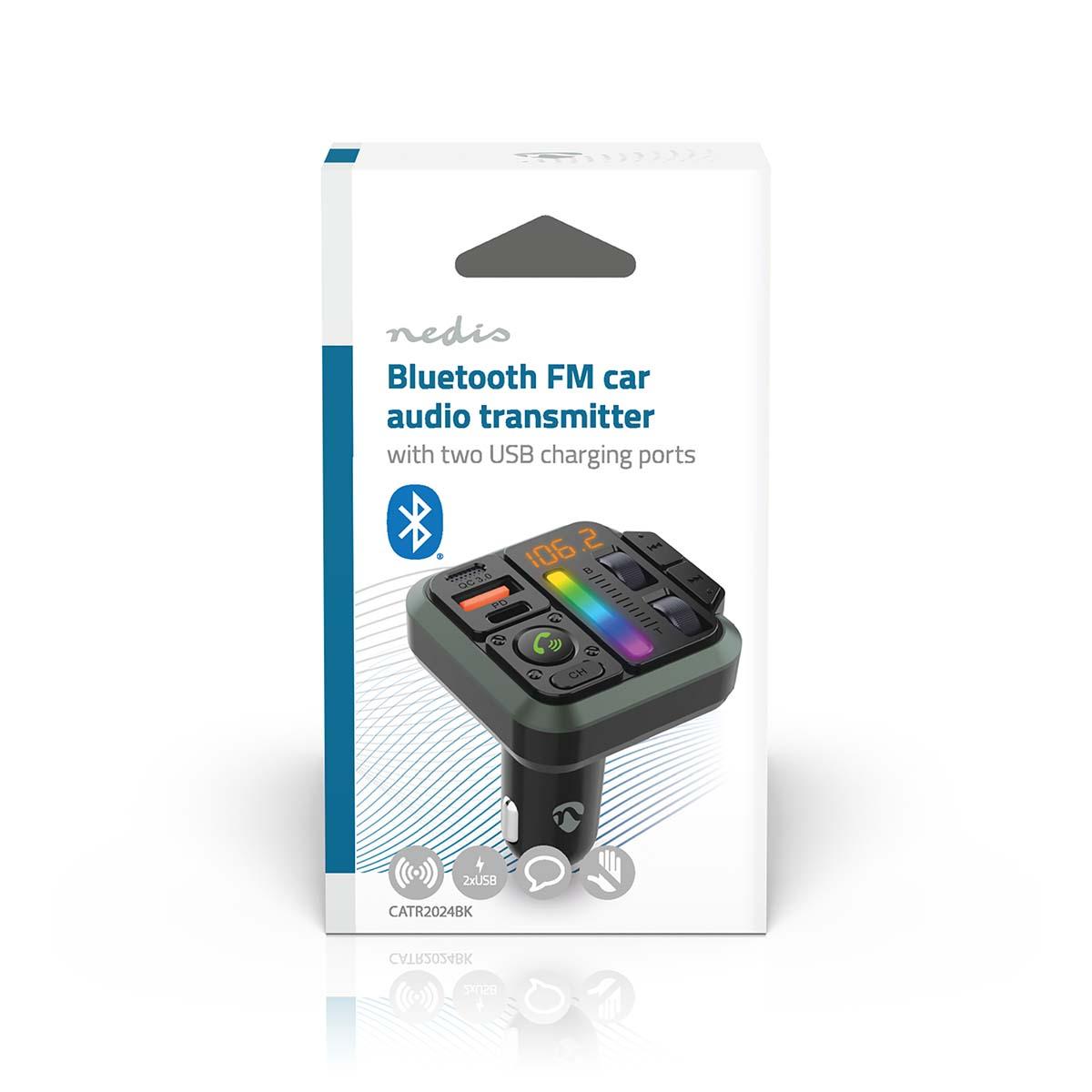 Transmetteur fm audio voiture / appels mains libres / bluetooth / charge rapide