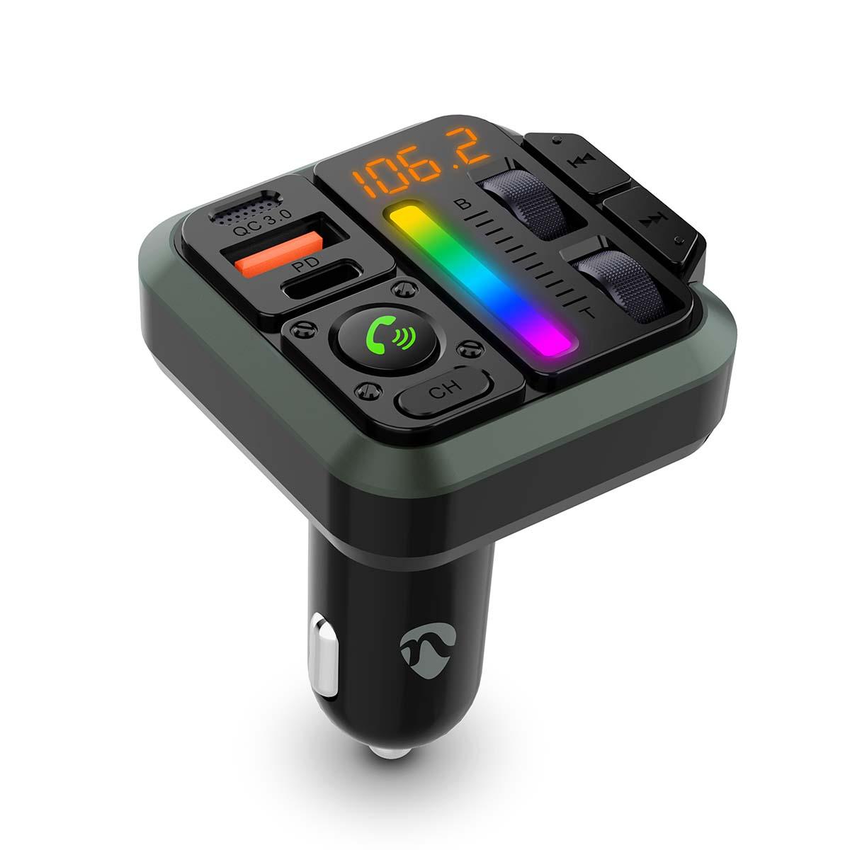 Transmetteur fm audio voiture / appels mains libres / bluetooth / charge rapide