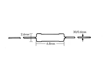 Fusible resistance 1r 1/2w 250v