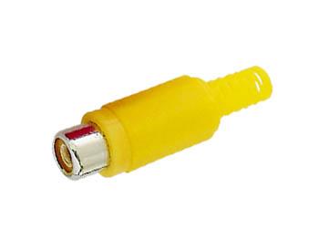 E44-Fiche rca femelle - jaune à 0,30 € (Fiches RCA Femelle (ou CINCH))