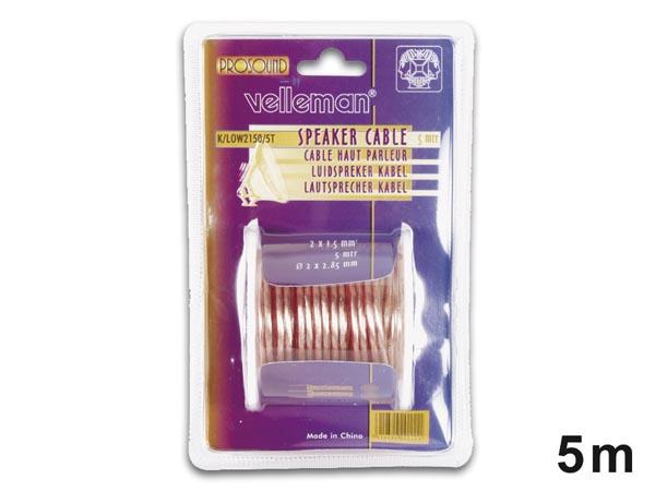 E44-Cable haut-parleur - transparent - 2 x 1.50mm2; -1 à 8,00 €