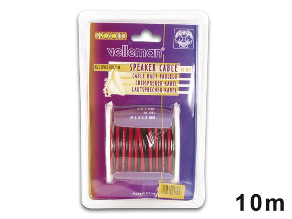 Câble hp scindex rouge+noir 2 x 2.5mm² l 10m