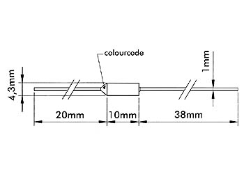 10A Fusible thermique axial à fil à montage sur CI (Fuse 10A )