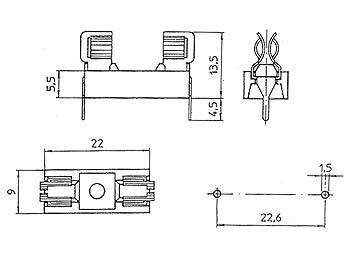 Porte-fusible 5x20mm pour ci - modele economique