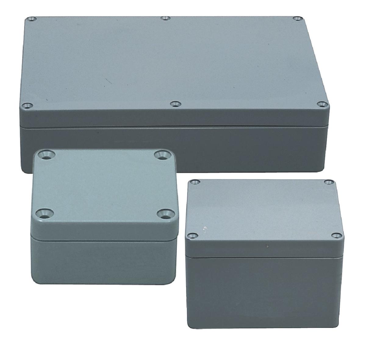 Coffret étanche en abs -ip65- gris foncé 171 x 121 x 80mm