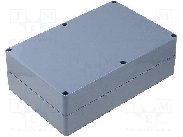 Coffret étanche en abs -ip65- gris foncé 222 x 146 x 75mm