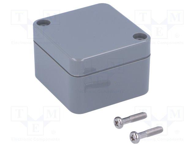 Coffret étanche en abs -ip65- gris fonce 52 x 50 x 35mm