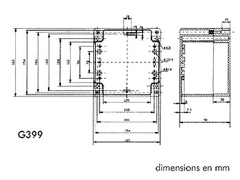 Coffret abs etanche ip65 gris  160x160x90mm