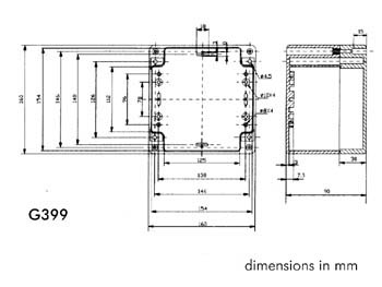 Coffret abs etanche ip65 gris  160x160x90mm