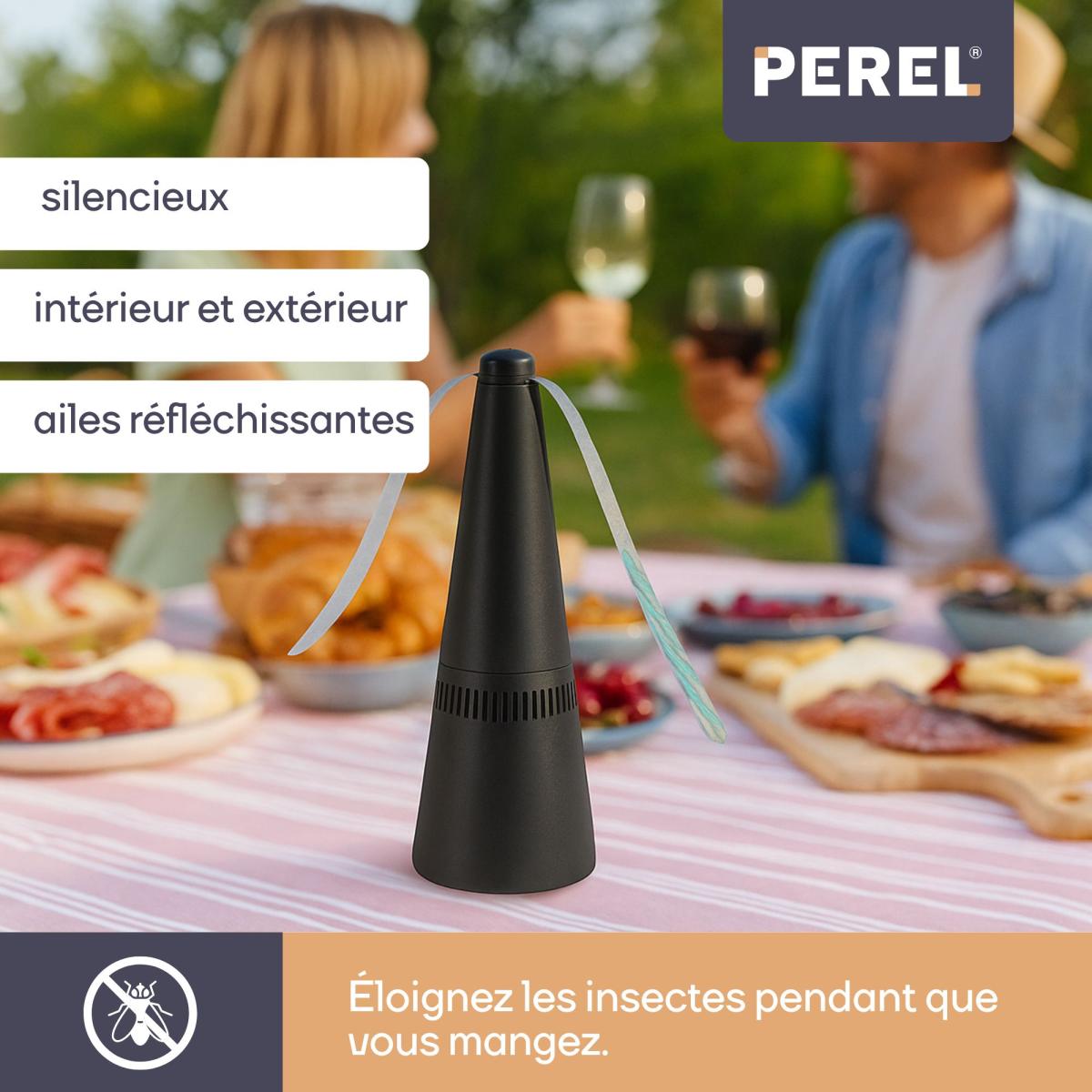 Chasse insecte de table / pales électrique / hélices avec bandes réfléchissantes / 35 m²