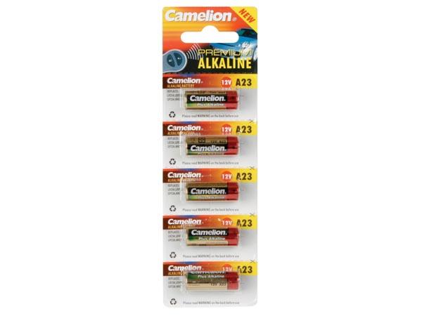 5 piles alcalines LR23A Camélion - Piles 12V pour télécommandes