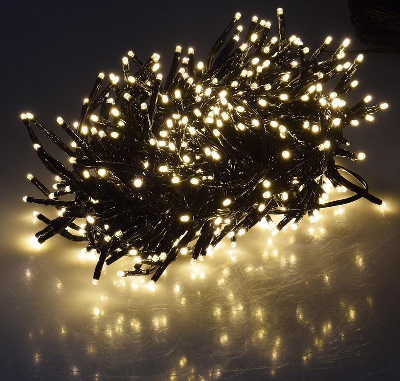 Guirlande à 400 leds  blanc chaud ip44 l=4m