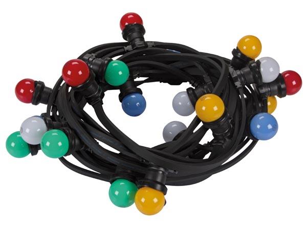 Guirlande 20 lampes à leds couleurs l=11m usage intérieur/extérieur