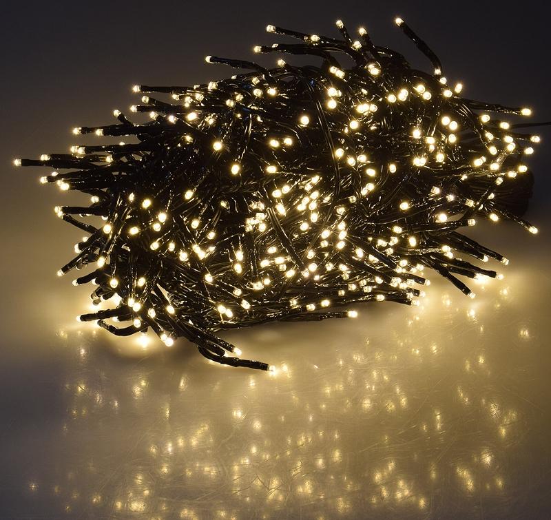 Guirlande à 600 leds  blanc chaud ip44 l=6m