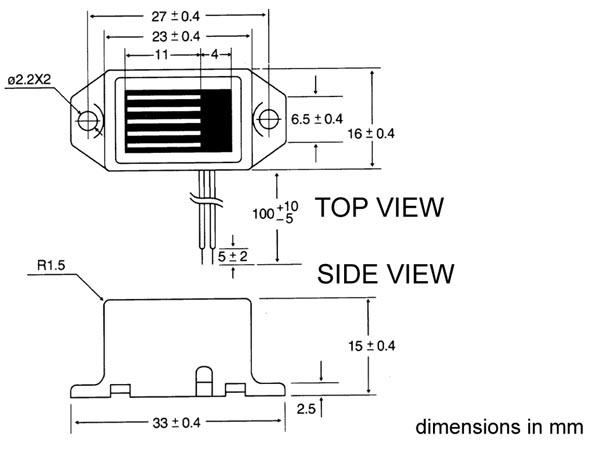 E44-Boitier ferme pour pile 9v avec fils + inter 69 x 33 x 21mm à 1,50 €