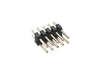 Connecteur male/male double ci-droit - 2 x 17 contacts pas 2.54mm h=6.1mm lot de 5