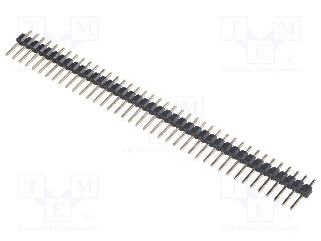 Barrette mâle/mâle simple rangée - 40 broches pas 2.54mm 3a  l=11.6mm (3mm/2.5 mm/6.1 mm) lot de 5