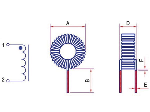 Self torique antiparasite 5a 100uh d=34mm h : 17 mm