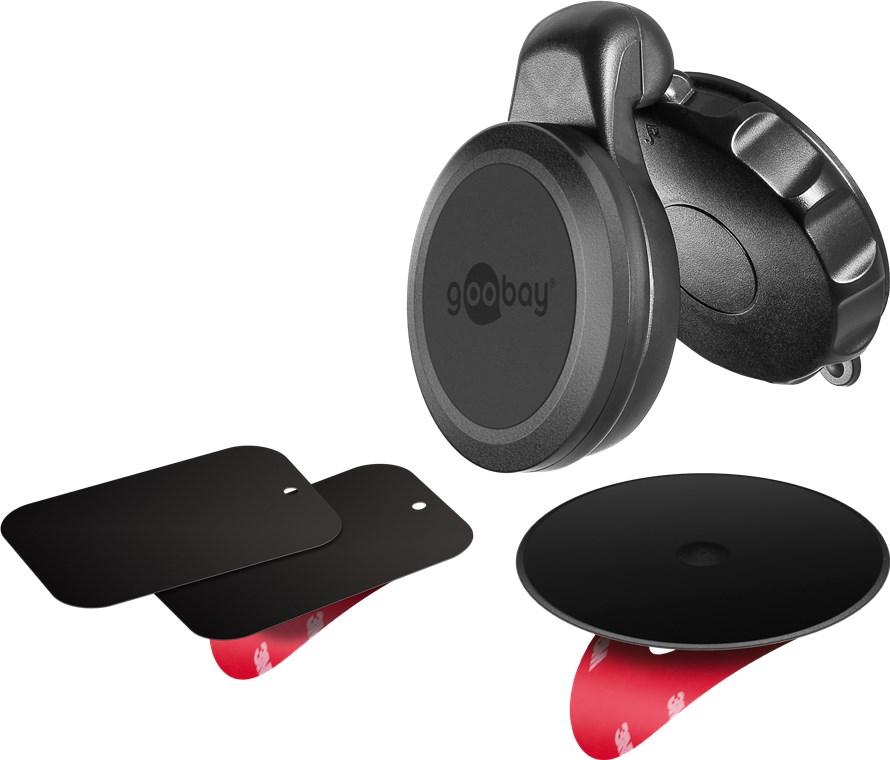 Kit de support magnétique universel pour smartphone sur ventouse (par-brise) + tableau de bord