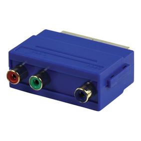 Adaptateur peritel male - 3x rca component in + ou