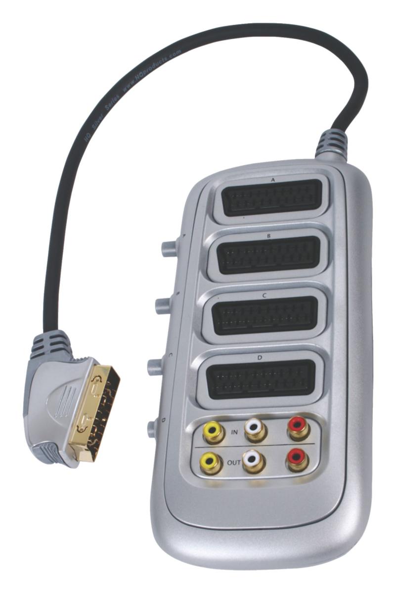Boitier de commutation peritel 6 - 1 silver hq