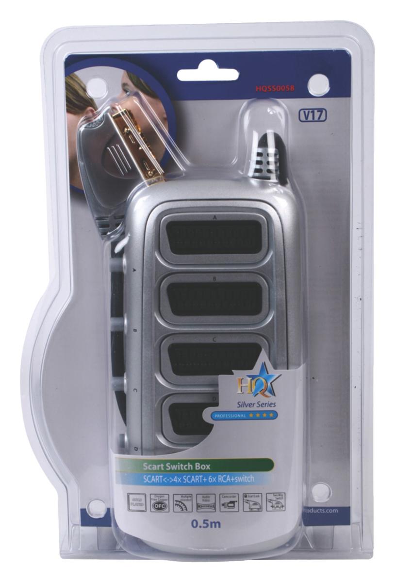 Boitier de commutation peritel 6 - 1 silver hq