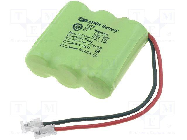 Accu ni-mh 3.6v 300ma 2/3aaa 10.5 x 310.7x 28.3mm à souder