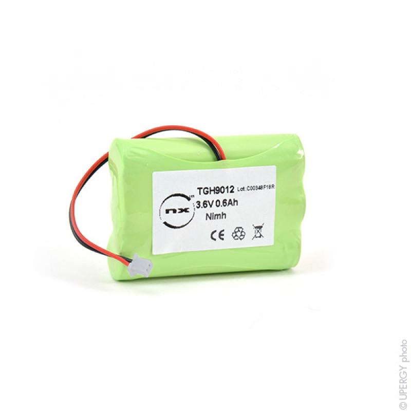 Accu ni-mh 3.6v 600ma 31.3 x11.5 x 44.5 mm avec connecteurs