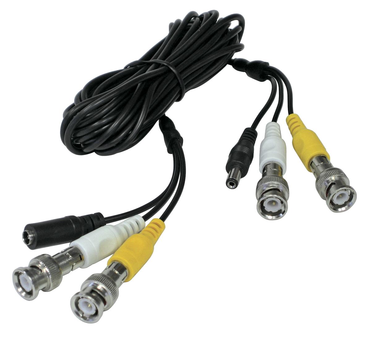 Câble rallonge alimentation caméra fiche bnc 20 m